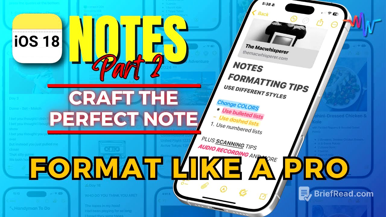 ✍️ Apple Notes - Crafting the Perfect Note