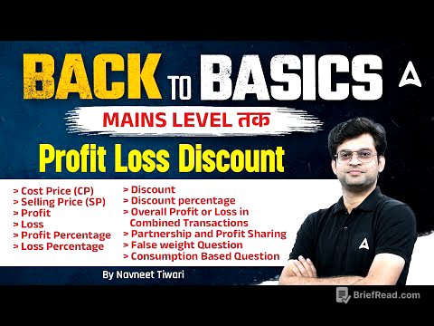 Profit Loss and Discount | Quants for Bank Exams 2024 | Quants By Navneet Sir