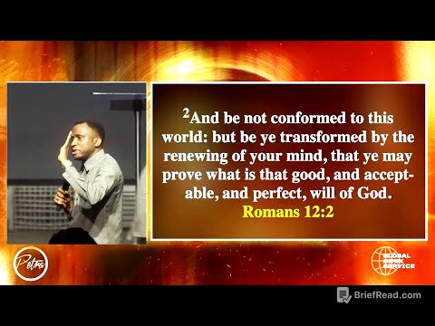 BE NOT CONFORMED: The Power Of Self Determination - Pastor Ayo Ajani