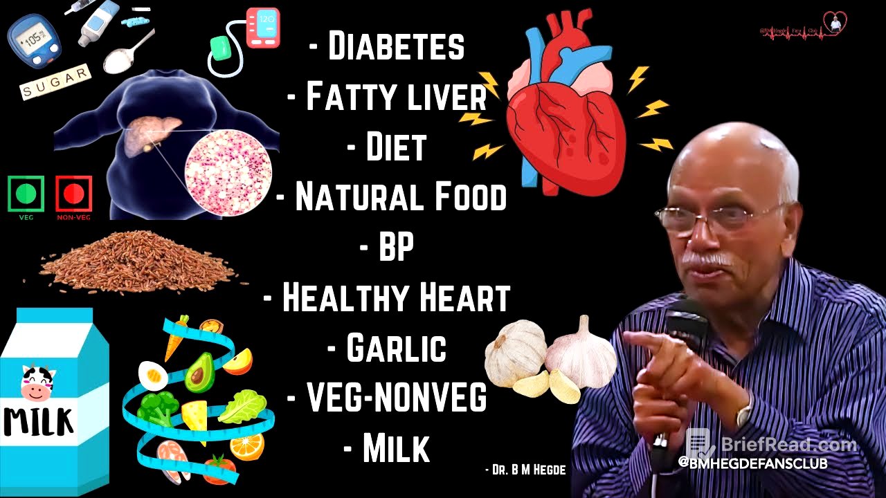 Diabetes, Fatty liver, Diet, Natural foods, BP, Healthy Heart, Garlic Milk - Dr. B M Hegde