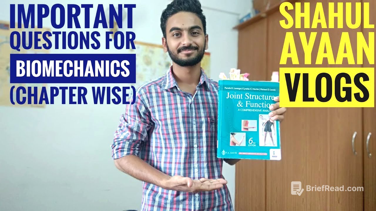 BIOMECHANICS CHAPTER WISE IMPORTANT QUESTIONS//1ST YEAR PHYSIOTHERAPY// SHAHUL AYAAN VLOGS