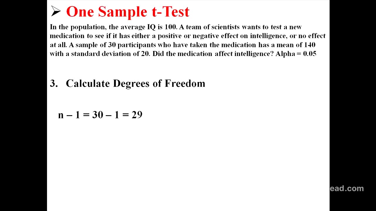 One Sample t-Test