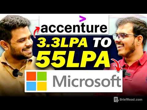 Accenture to Microsoft in 5 years | From 3.3 LPA to 55 LPA | Detailed Journey with Roadmap