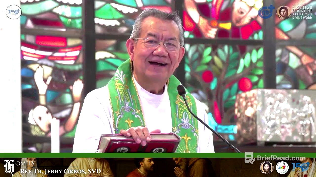 𝐑𝐈𝐆𝐇𝐓 𝐑𝐈𝐆𝐇𝐓𝐄𝐎𝐔𝐒𝐍𝐄𝐒𝐒 | 26 October 2025 HOMILY w/ Fr. Jerry Orbos, SVD | 30th Sunday in Ordinary Time