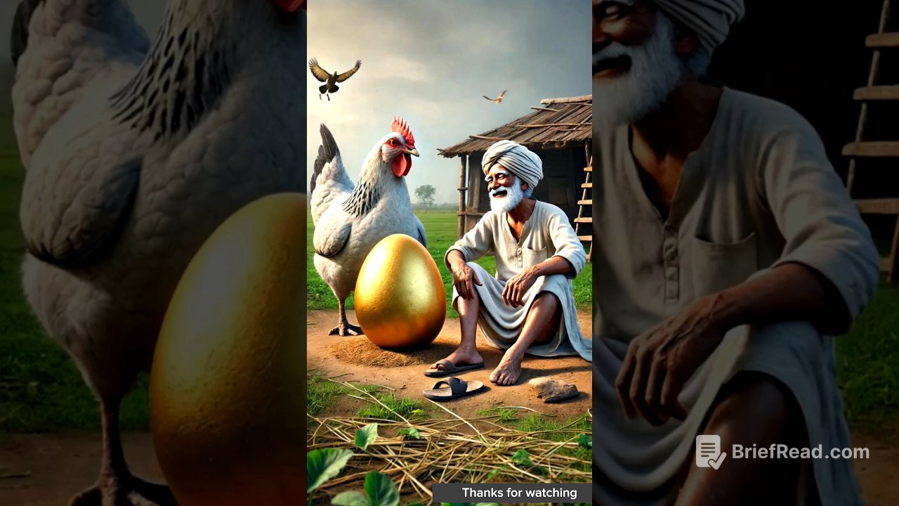 The farmer's hen lays a golden egg 😭 #ai #hen #farmer