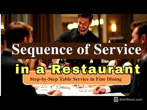Sequence of Service in a Restaurant: Step-by-Step Table Service in Fine Dining