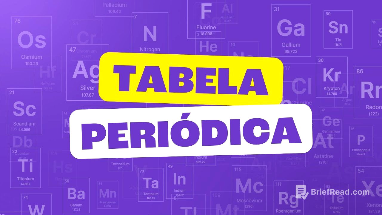 Entenda a TABELA PERIÓDICA em 10 minutos - Toda Matéria