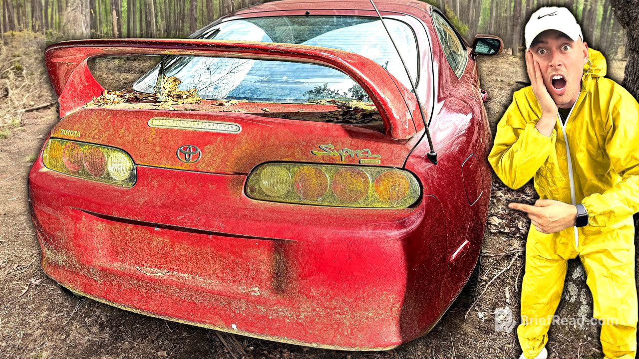 Abandoned Supercar: MK4 Supra Turbo | First Wash in 15 Years! | Car Detailing Restoration