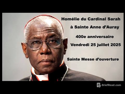 Homélie Cardinal Sarah à Ste Anne d’Auray messe de 18h le 25/07