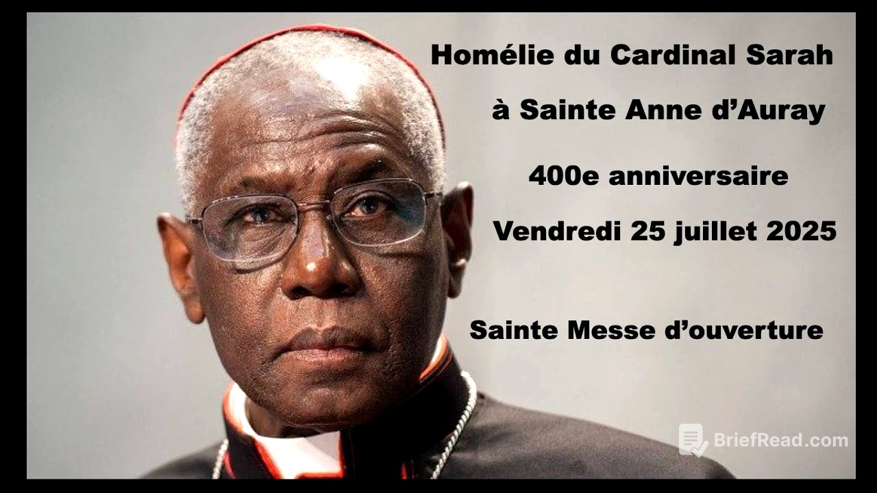 Homélie Cardinal Sarah à Ste Anne d’Auray messe de 18h le 25/07