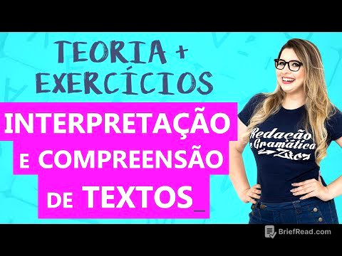 INTERPRETAÇÃO E COMPREENSÃO DE TEXTOS - com EXERCÍCIOS - Profa. Pamba