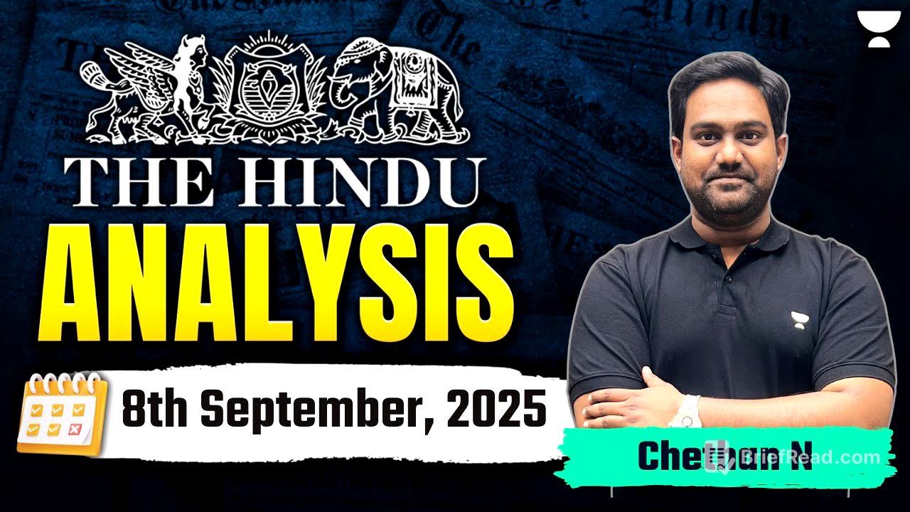 The Hindu Newspaper Analysis | 8th September | UPSC Current Affairs Today | Chethan N