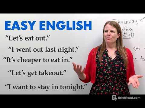 Easy Everyday English: Stay in, Go out, Dine in, Night out...