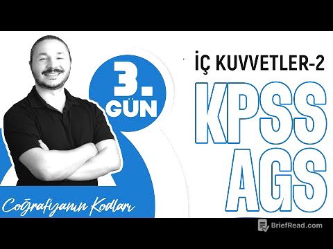 KPSS - AGS COĞRAFYA 2026 | Türkiye'de İç Kuvvetler - 2 konu anlatımı | Lisans-Önlisans-Ortaöğreti