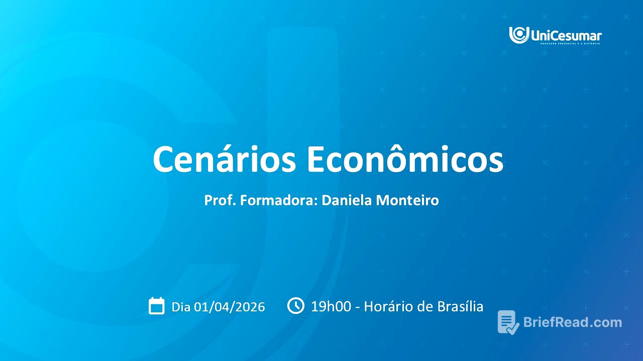 Aula ao vivo 1 I Cenários Econômicos