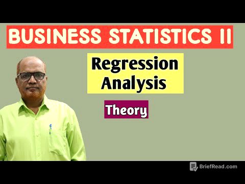 Business Statistics II I Regression Analysis I Introduction Theory I Khans Commerce Tutorial I