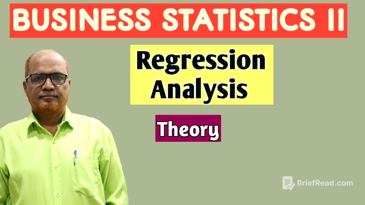 Business Statistics II I Regression Analysis I Introduction Theory I Khans Commerce Tutorial I