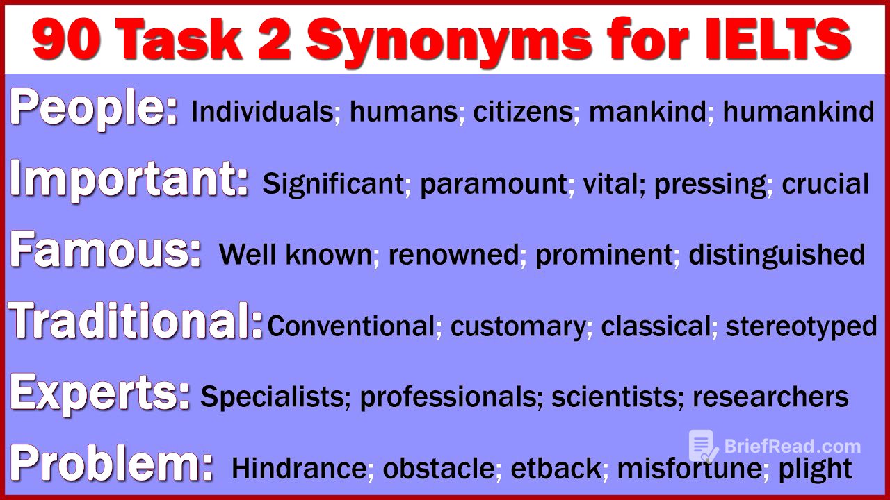 90 Most Commonly Used Words with Synonyms in IELTS Writing Task 2