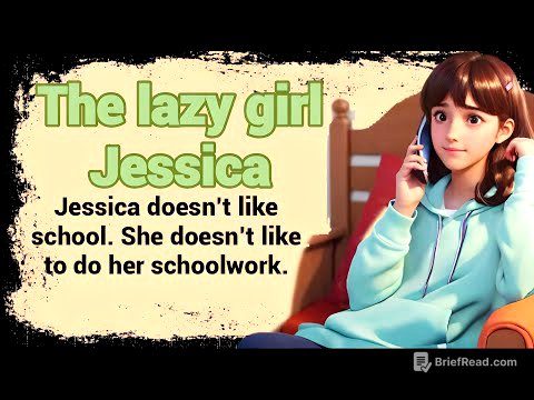 Learn English through story level -1 🌦️English story for learning english 🌦️ The lazy girl Jessica