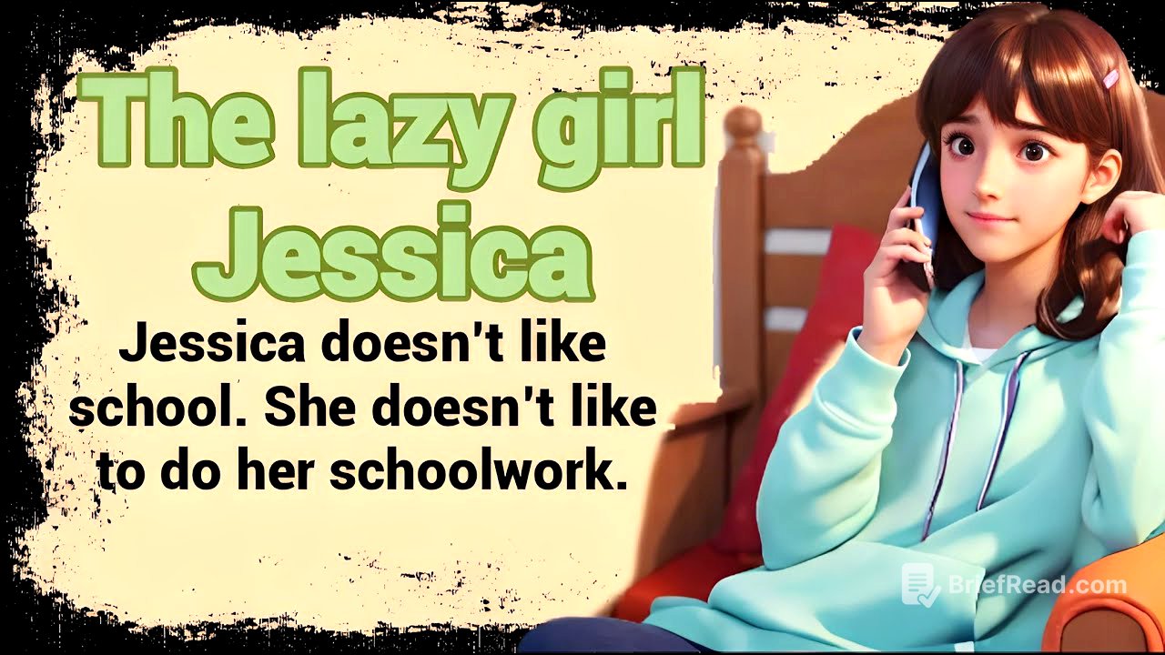 Learn English through story level -1 🌦️English story for learning english 🌦️ The lazy girl Jessica