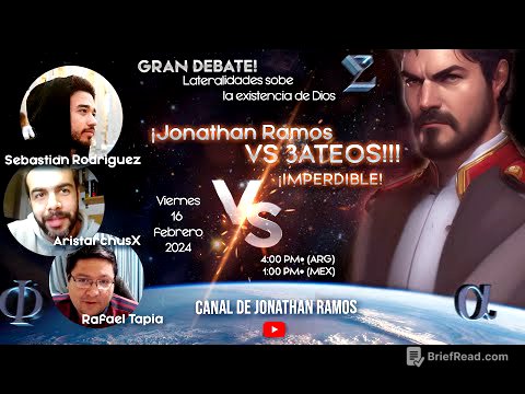 ¡IMPERDIBLE!! - ¡Jonathan Ramos VS 3 ATEOS!! - Lateralidades sobre la existencia de Dios