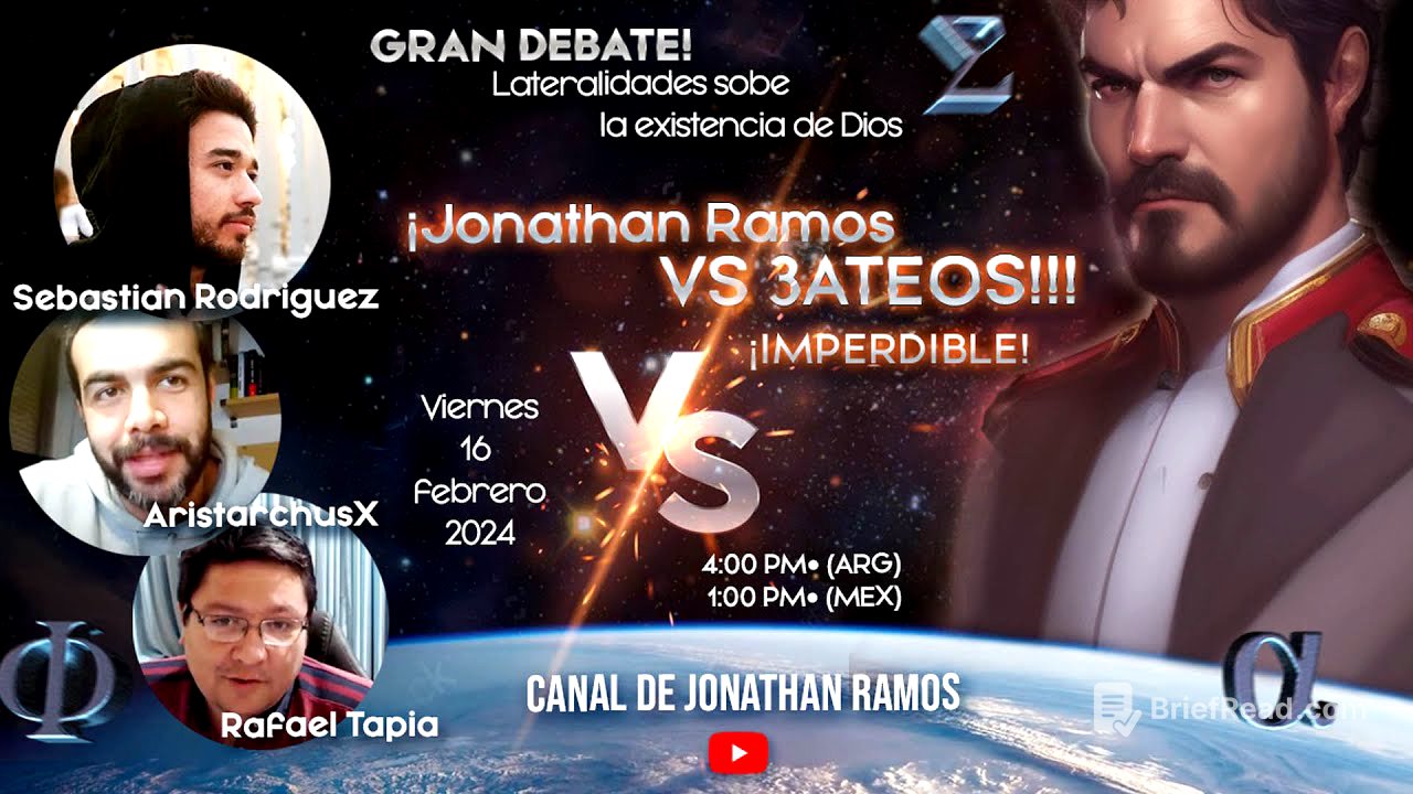 ¡IMPERDIBLE!! - ¡Jonathan Ramos VS 3 ATEOS!! - Lateralidades sobre la existencia de Dios