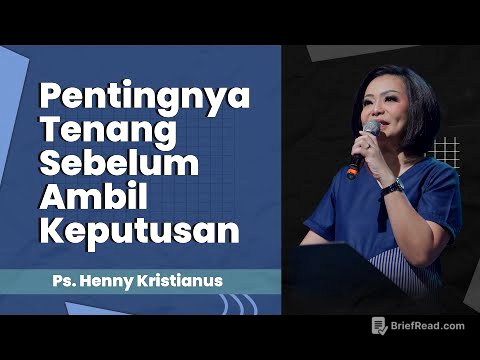 Jangan Gegabah Agar Tidak Salah Ambil Keputusan - Ps. Henny Kristianus