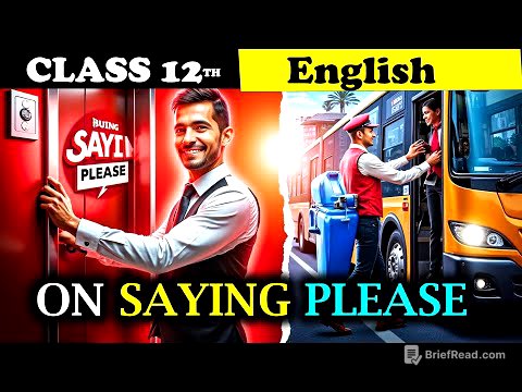 On Saying Please By AG Gardiner Class 12 | Animation | Summary  | 1.2 On Saying Please class 12
