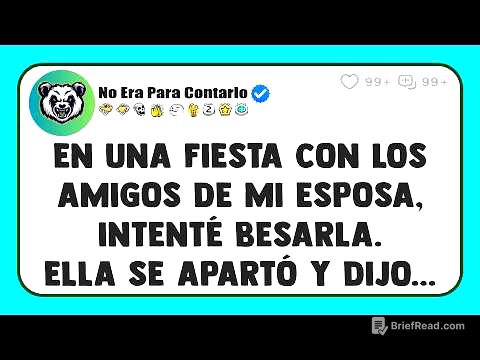 En una fiesta con los amigos de mi esposa, intenté besarla. Ella SE APARTÓ y dijo...