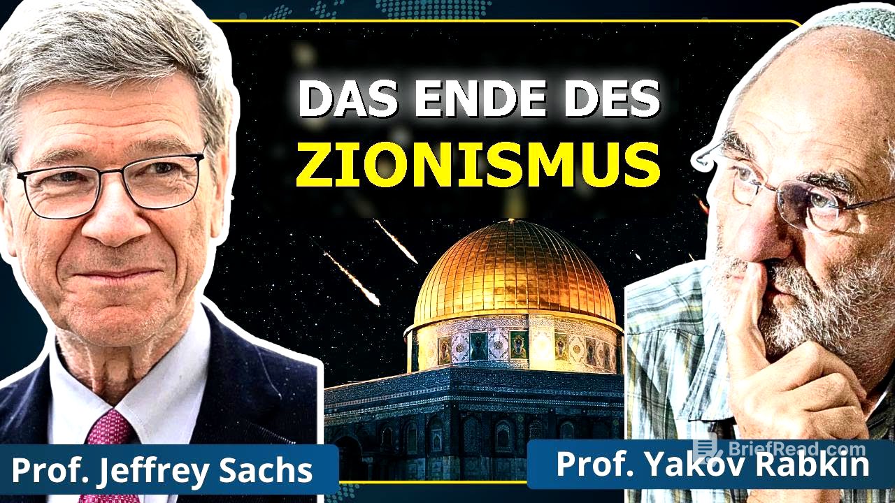 Zionismus’ Größter Fehler Seit 300 Jahren – Das Ende des Projekts | Prof. J. Sachs & Y. Rabkin