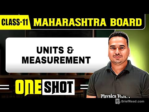 UNITS AND MEASUREMENT IN 1 SHOT | Physics | Class11th | Maharashtra Board