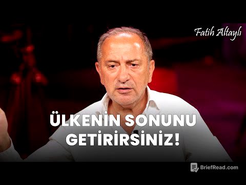 Fatih Altaylı yorumluyor: Ülkenin sonunu getirirsiniz!