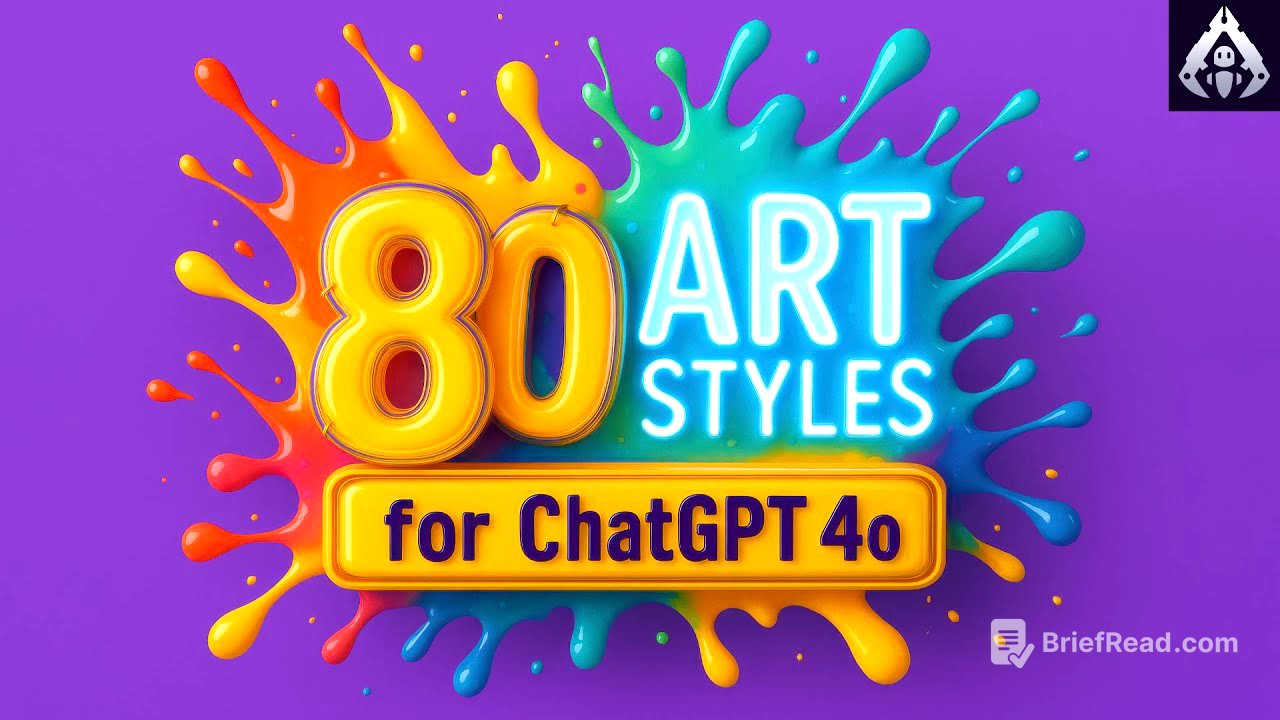 80 Art Styles You Can Generate with ChatGPT-4o (AI Image Prompts)