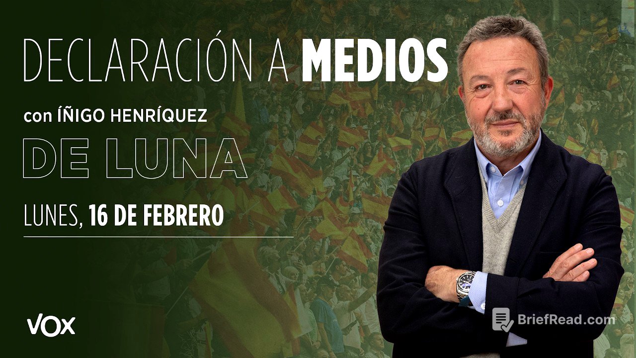 16.02 I Declaraciones a medios IÑIGO HENRÍQUEZ DE LUNA. Asamblea de Madrid