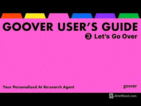 [GOOVER] User's Guide 3. Let's Go Over