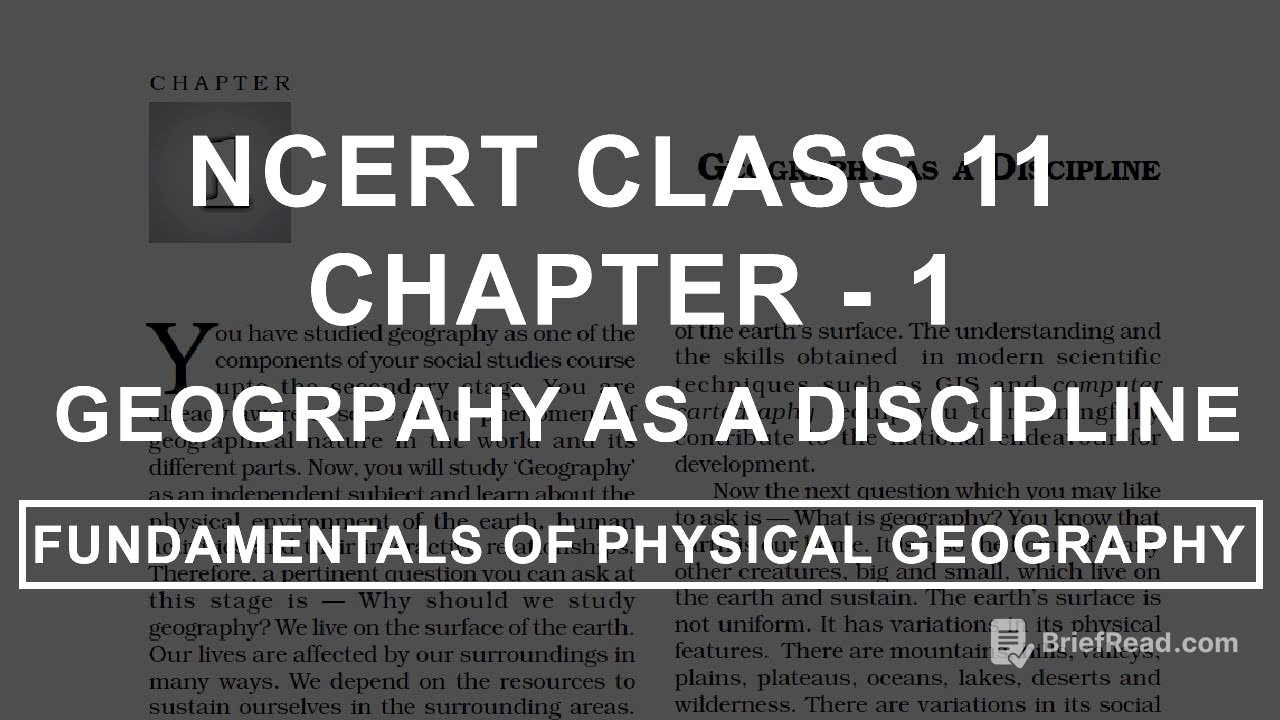Geography as a discipline - Chapter 1 Geography NCERT Class 11