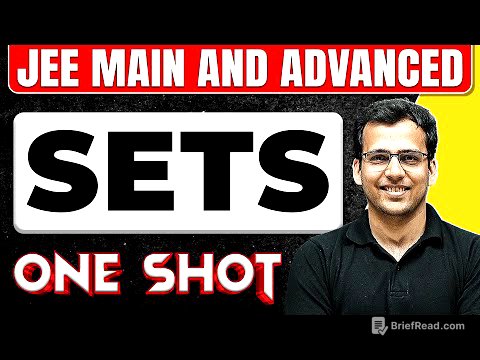 SETS in One Shot: All Concepts & PYQs Covered | JEE Main & Advanced