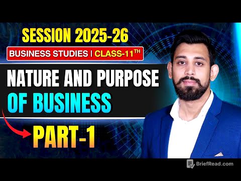 Nature and purpose of business | Chapter 1 | Business Studies | Class 11