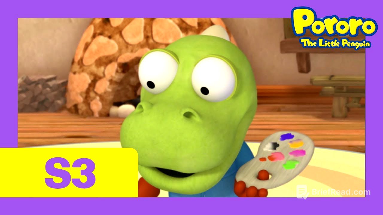 Pororo Português Brasil S3 | Episódio 34 Rabiscar é divertido | Animação infantile