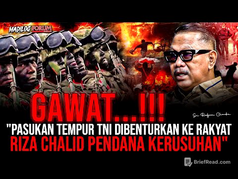 KOLONEL (PURN) SRI RADJASA: EKSEKUTOR KERUSUHAN MASSA ADALAH ORANG-ORANG TERPILIH
