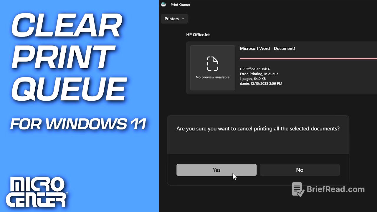How to Clear the Print Queue in Windows 11 | Micro Center Tech Support