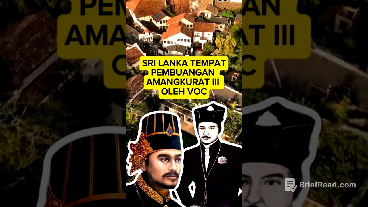 SRI LANKA TEMPAT PEMBUANGAN VOC #sejarah #amangkurat #srilanka