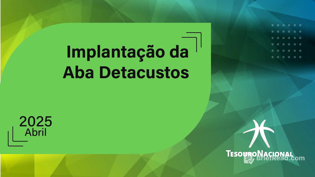 Implantação da Aba Detacustos