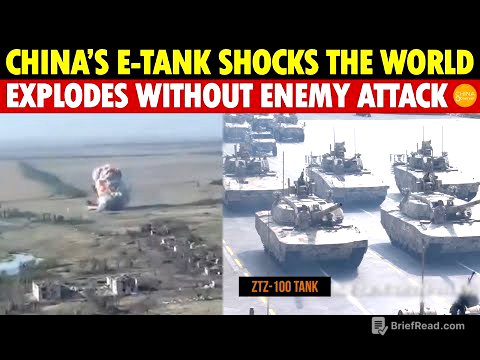 China’s Latest Electric Tank Shocks the World: Explodes and Catches Fire Without Enemy Attack