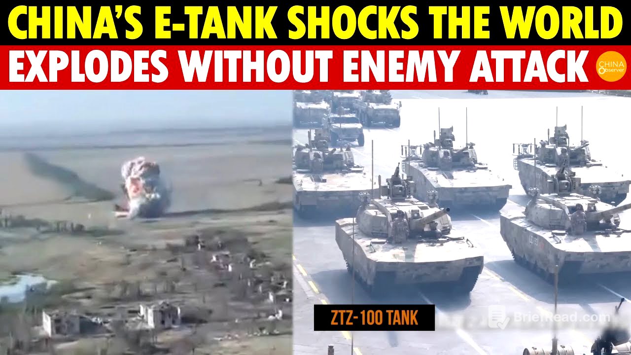 China’s Latest Electric Tank Shocks the World: Explodes and Catches Fire Without Enemy Attack