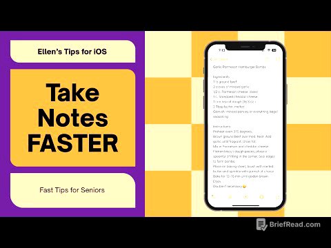 Take Notes Faster on Your iPhone or iPad – Simple Tips for Seniors