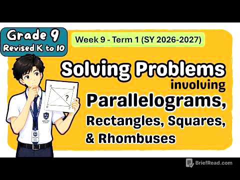 Grade 9 MATH Term 1 Week 9: Solving Problems Involving Parallelograms | MATATAG Quarter 2 Tagalog