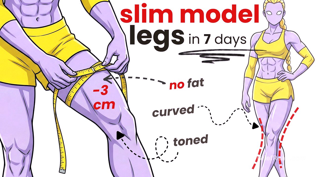 Toned & Slim Thighs in 7 DAYS | 7 Min Beginner Slim Leg Workout, No Jump at home!
