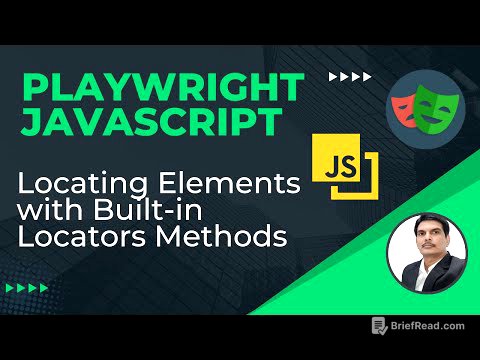 Playwright with Javascript | Locating Web Elements | Playwright built-in locator methods | Part 5