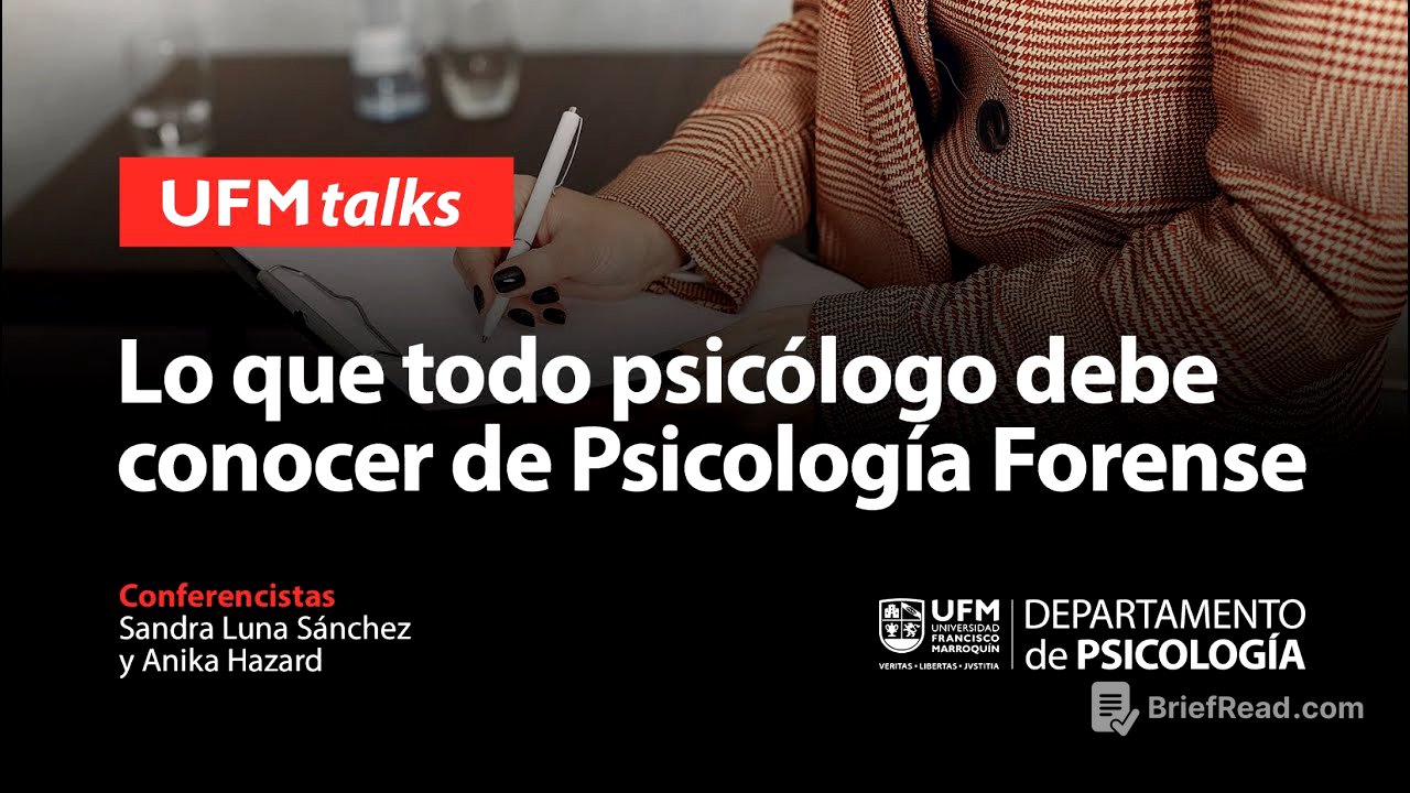 Lo que todo psicólogo debe conocer de Psicología Forense | UFM TALKS